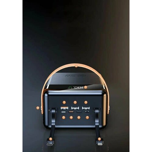 Внешний аккумулятор PowerBank 120000mAh высокой емкости Поддерживает быструю зарядку 225W оснащен кабелем для зарядки светодиодная подсветка 6012₽