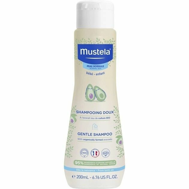 фото Mustela Мягкий шампунь для детских волос с экстрактом ромашки (Без слез 200 мл)