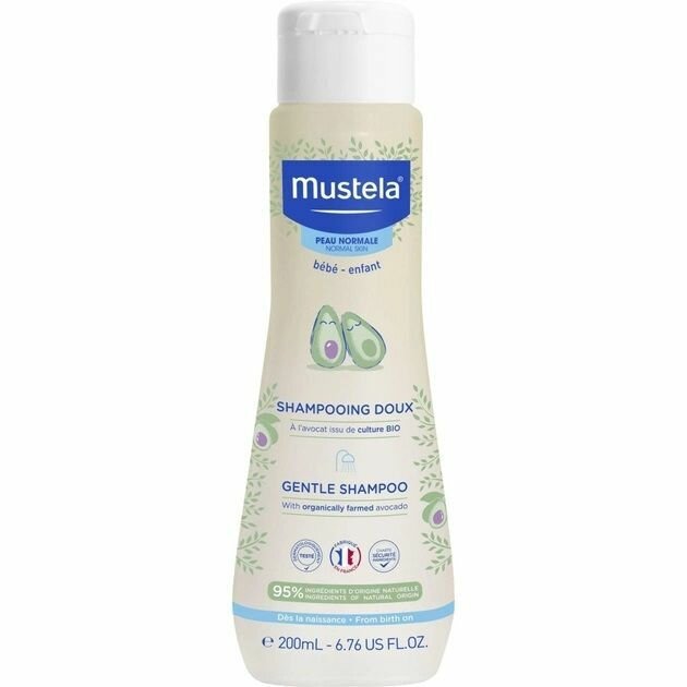 Mustela Мягкий шампунь для детских волос с экстрактом ромашки (Без слез 200 мл)