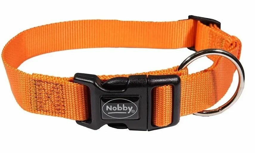 Nobby Ошейник для собак Classic, длина 50-65 см, ширина 25 мм, нейлон, оранжевый, 1 шт