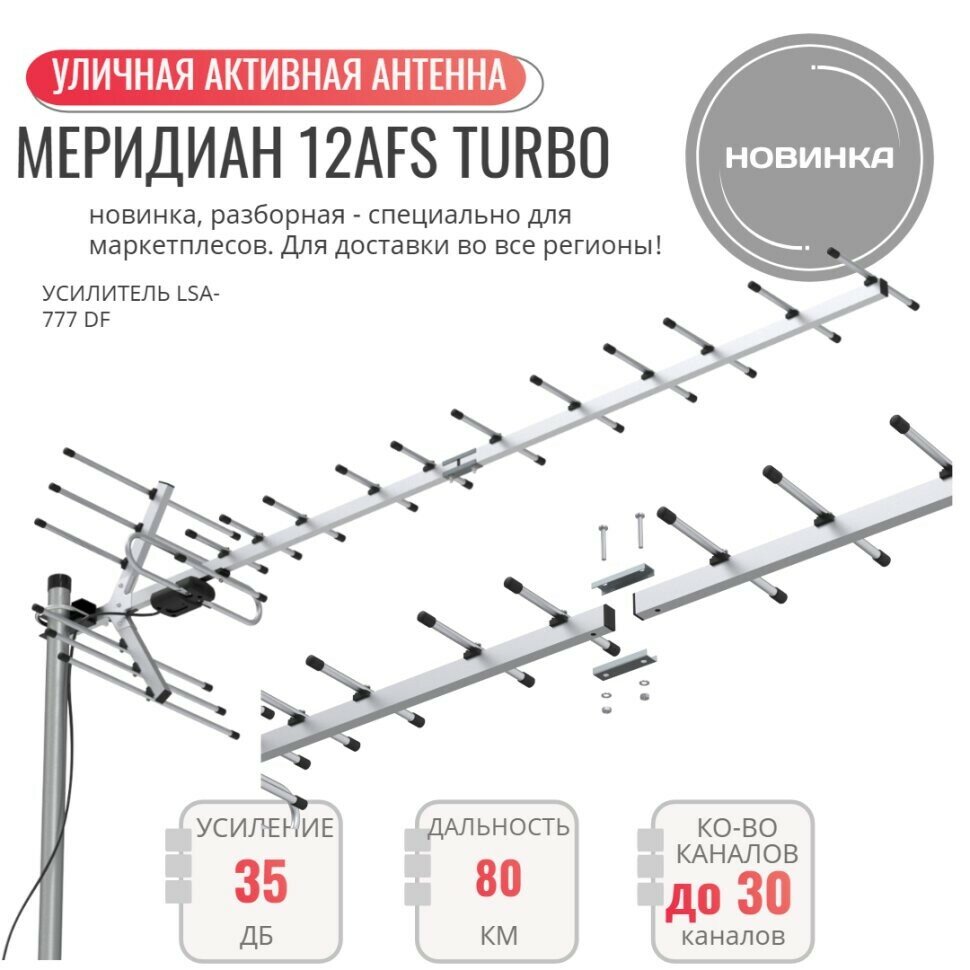 Телевизионная антенна LOCUS Меридиан-12 AFS TURBO (L 025.12 DST)