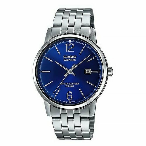 Наручные часы CASIO MTS-110D-2A, серебряный, синий