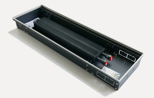 Изображение товара Внутрипольный конвектор Techno Usual KVZ 250-85-1200/C окантовка цвет серебро, без решетки/водяной/встраиваемый/