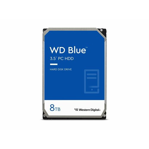 Жесткий диск Western Digital WD Blue 8 ТБ CMR 256 МБ кэш NAS (WD80EAAZ) 4 тб внутренний жесткий диск western digital wd red plus nas cmr 5400 rpm 256мб кэш wd40efpx
