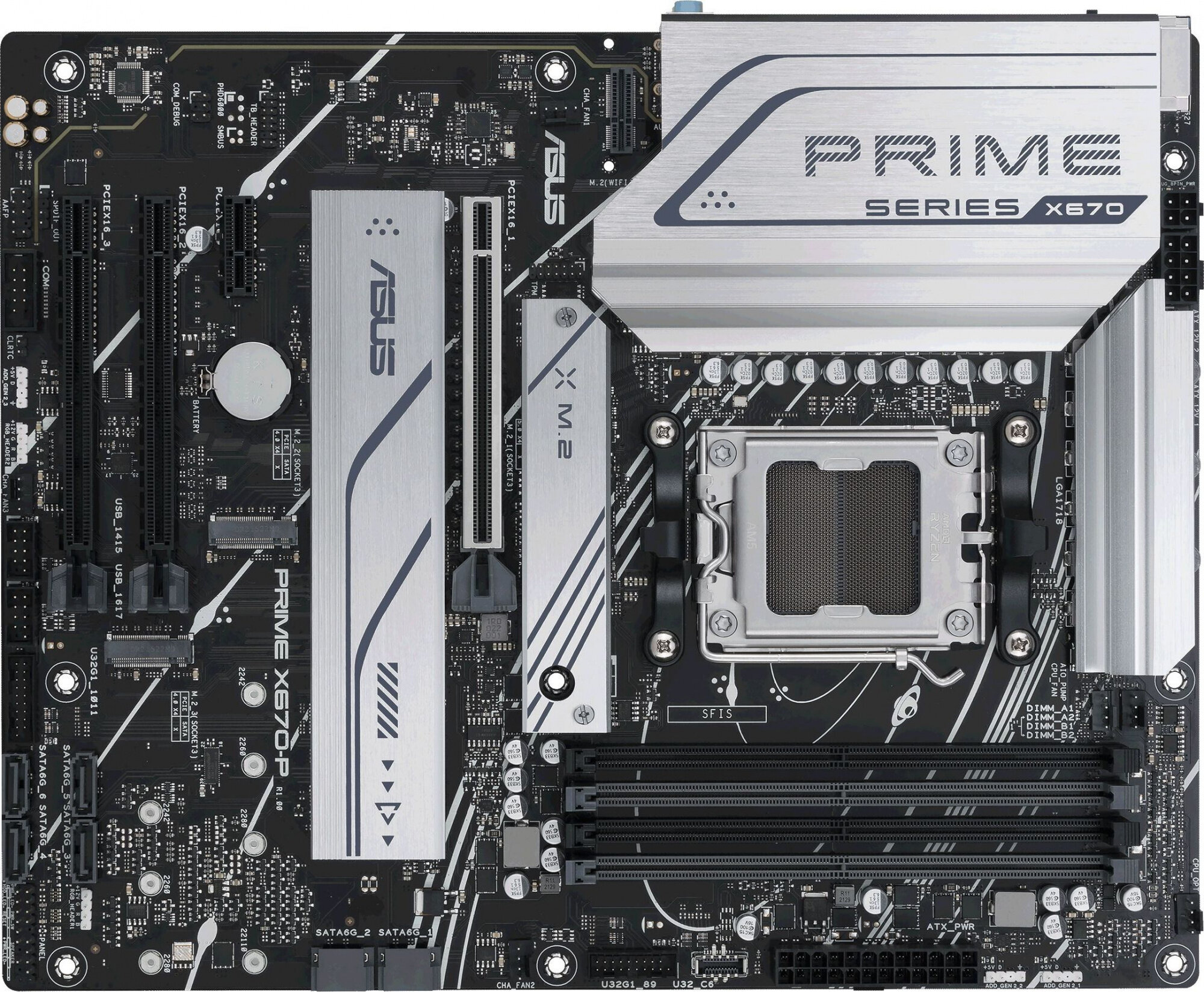 Материнская плата Asus PRIME X670-P-CSM, SocketAM5, AMD X670, ATX