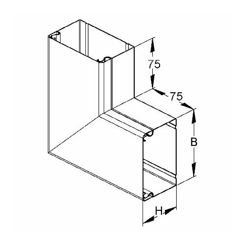 Плоский изгиб для кабельного канала 60x100 мм LUWC 60100 Niedax 4013339513406 27463₽