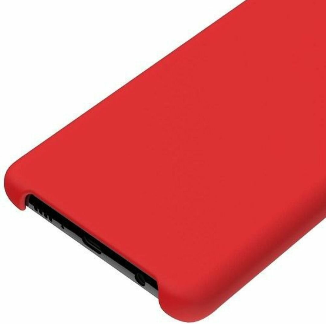 Samsung Galaxy S10 Силиконовый красный чехол для Самсунг галакси с10 бампер накладка, red
