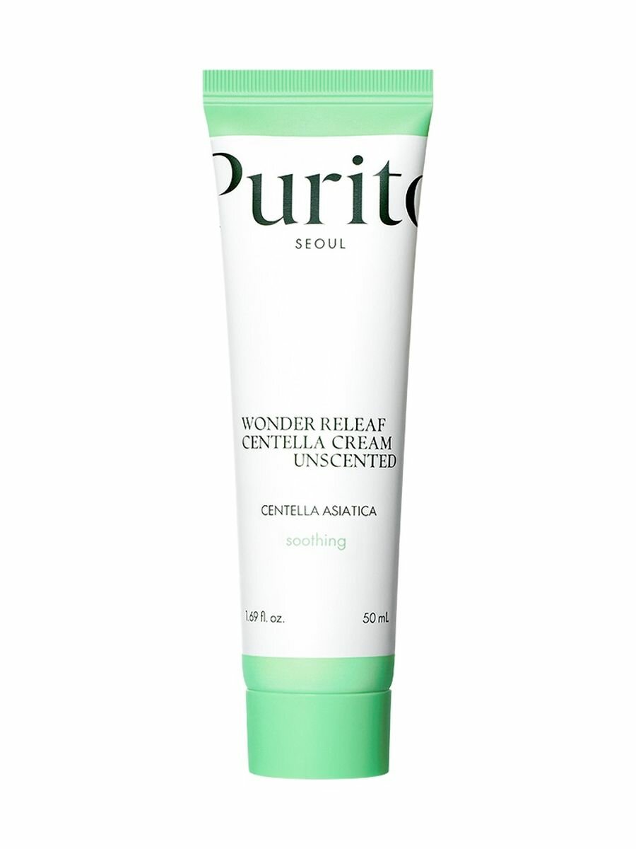 Purito Восстанавливающий крем для лица с экстрактом центеллы для чувствительной кожи Wonder Releaf Centella Cream Unscented