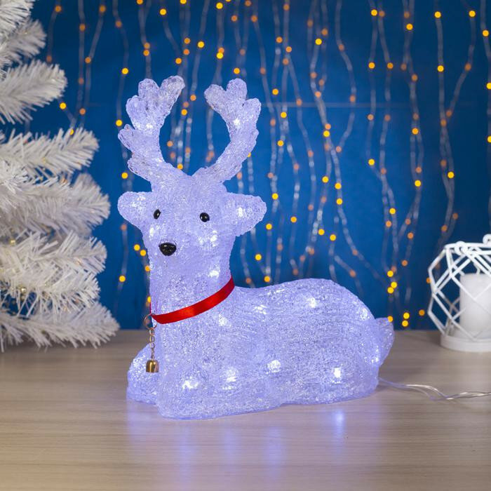 Светодиодная фигура Оленёнок 26×30×13 см акрил 220 В 30 холодных LED Luazon Lighting (4357271)