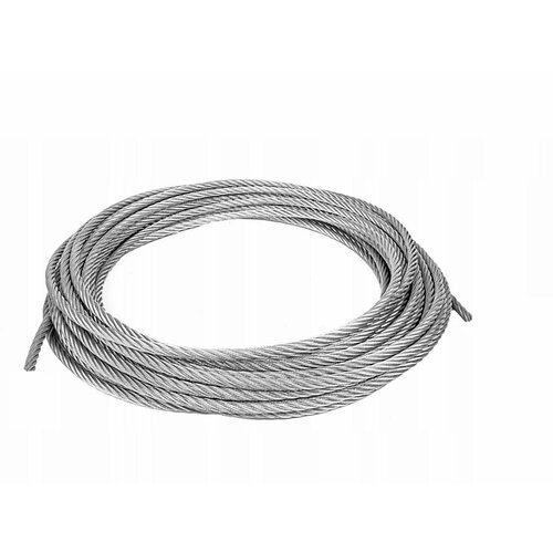 Трос стальной канат оцинкованный для лебёдки г/п 500кг 6 мм длина 30 м
