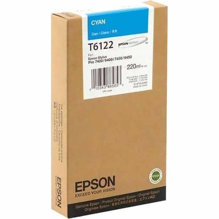 Картридж для струйного принтера EPSON T6122 Cyan (C13T612200)