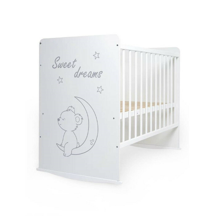 фото Viva колесо-качалка Мишка на луне белый