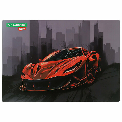 фото Настольное покрытие brauberg kids, а3+, пластик, 46x33 см, "red car", комплект из 10 шт, 272368