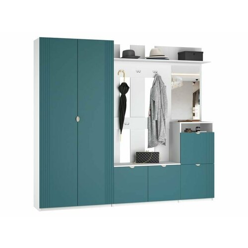 Прихожая в коридор Санторини 4 225х200х35 Аквамарин 85614₽