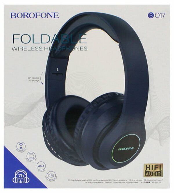 Наушники беспроводные полноразмерные Borofone B017 синий
