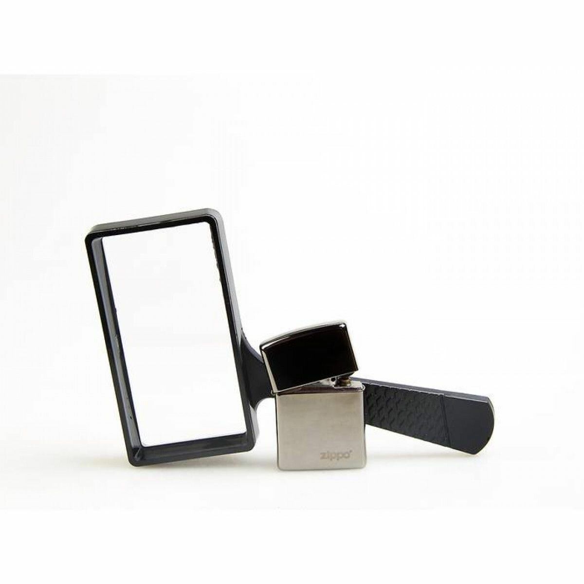 Лупа с ручкой Veber 10050, 2x-4x, 100x50 мм прямоугольная, 2х-4х увеличение, черная — фото 1