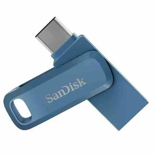SanDisk флеш накопитель 128Gb SanDisk Dual Drive Go USB Type-C (SDDDC3-128G-G46NB) blue флеш накопитель sandisk ultra dual drive go usb type c 256gb black