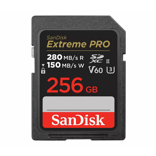 карта памяти sandisk sdxc 256gb extreme pro uhs ii v60 280 150mb s Карта памяти SanDisk SDXC 256GB Extreme PRO UHS-II V60 280/150MB/s