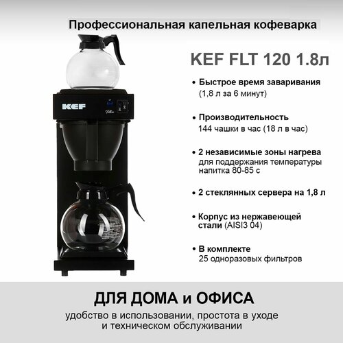 Фильтр-кофемашина KEF FLT 120 Black 18 л 36 л FLT120-2x18L 2099000₽