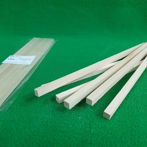 СВ Модель 5353 Деревянные рейки для моделизма из липы 8х8 мм 6 шт длина 30 см 490₽