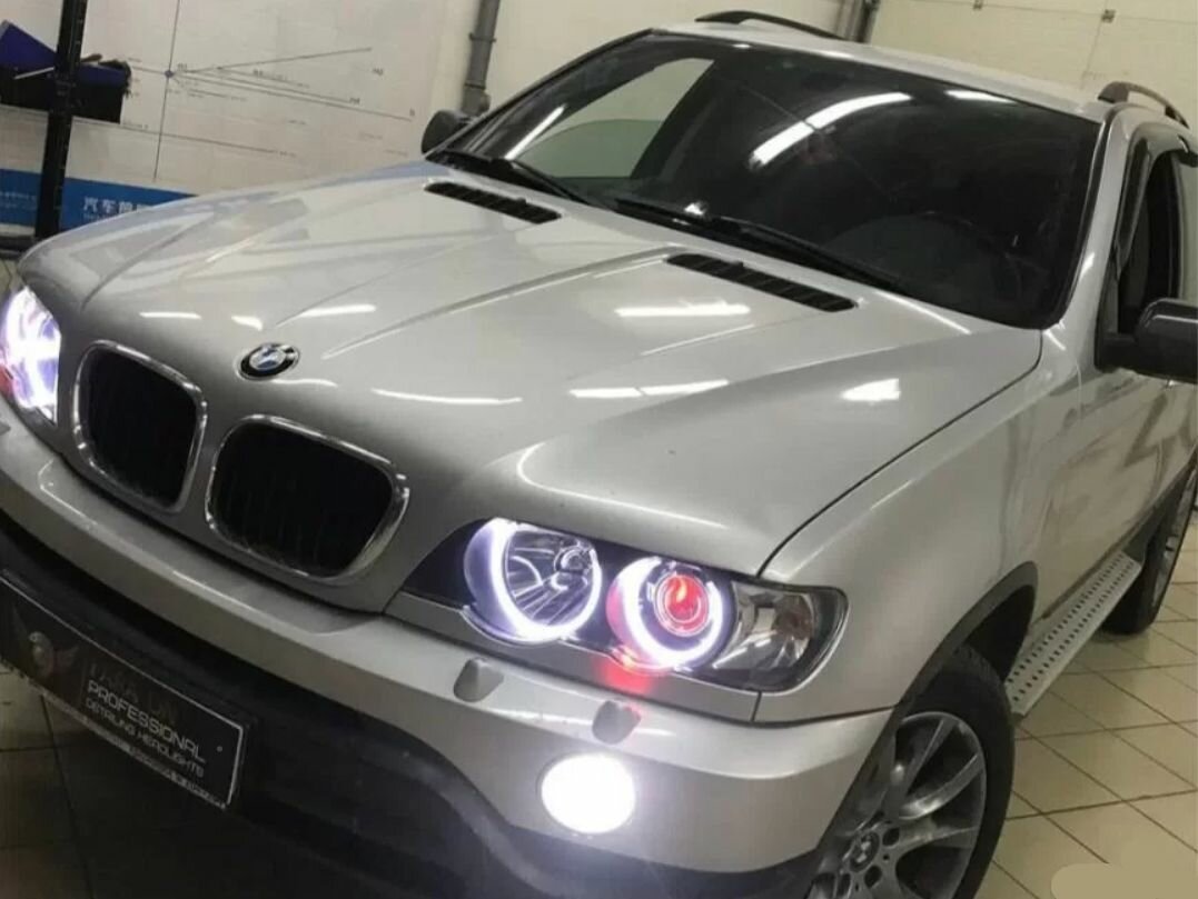 Фары противотуманные Bi-lеd Premium Spot для BMW X5 E53 белый свет (КОД: 5479.-52) — фото 1