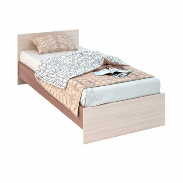 фото КР 554 Бася ЛДСП кровать 800 шимо темный/шимо светлый