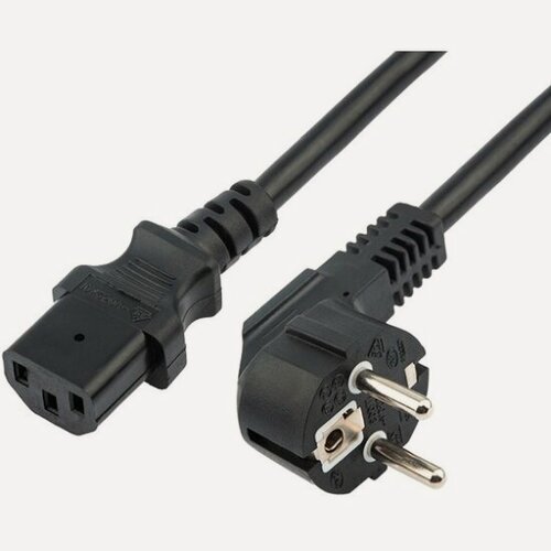 Изображение товара Кабель питания Rexant угловой, евроразъем С13, кабель 3x0,75 кв. мм, 1.8 м