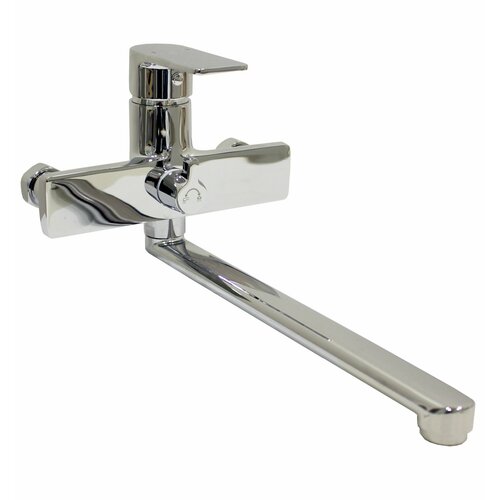 Смеситель NAVAQ однорукий д/ванны, повор. излив 300мм, хром, латунь, поворот. дивертор