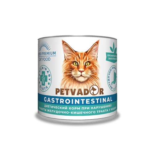 Влажный диетический корм для кошек Petvador Veterinary Diets Gastrointestinal 2 шт*240 гр
