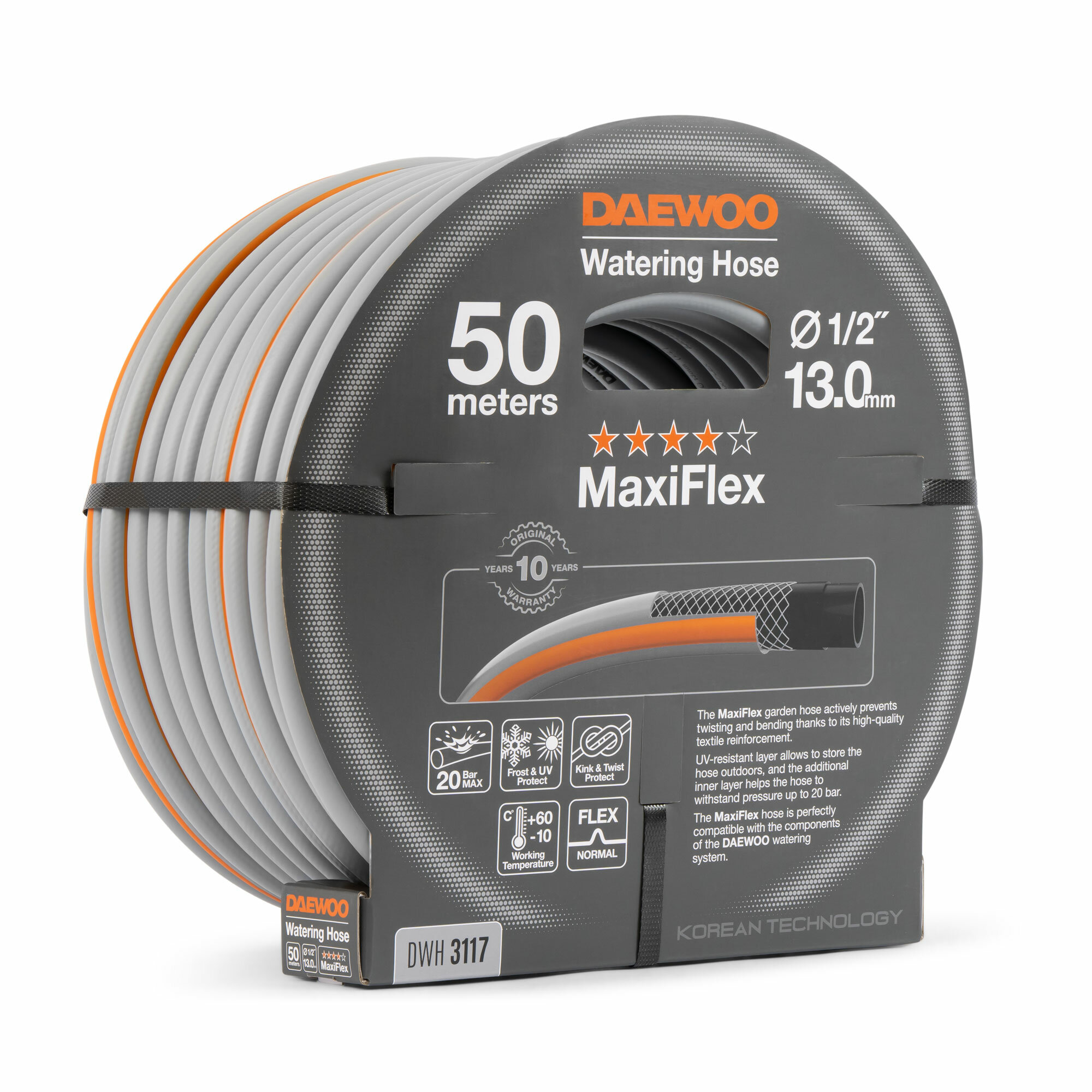 Шланг для полива DAEWOO MaxiFlex DWH 3117 (1/2", 13мм, 50м)