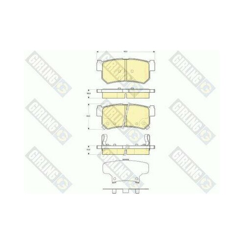 Колодки тормозные ssangyong rexton 02>/kyron 05>/actyon 05> задние