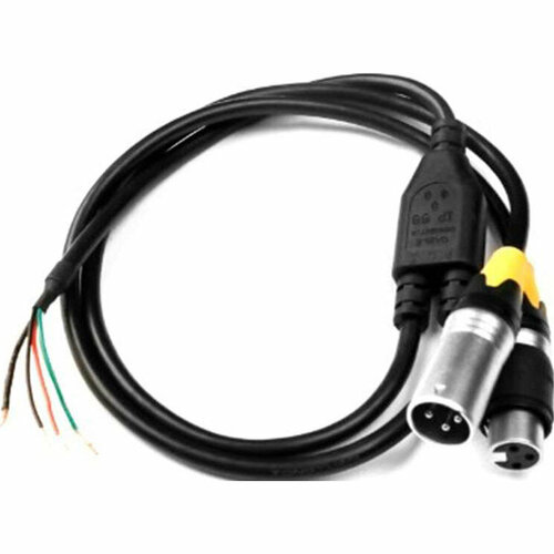 silver star dmx xlr link in out ip65 2 5m x30034 кабель удлинитель сигнала с разъёмами seetronic xlr 3 pin in out ip65 2 5 м 2270113009 Кабель DMX с разьемами Silver Star Y-TYPE DMX XLR Cable IN/OUT IP65 1.5m X30047