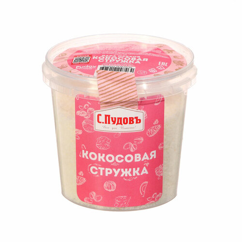 С. Пудовъ Кокосовая стружка "С. Пудовъ", банка, 120 г