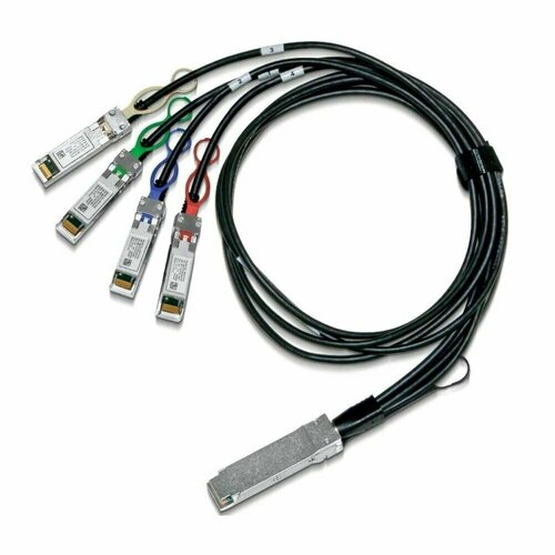 кабель переходник mellanox passive copper hybrid cable eth 100gbe to 4x25gbe qsfp28 to 4xsfp28 1 5m colored 30awg ca n Mellanox Кабель Mellanox MCP7F00-A002R30N Direct Attach Copper Splitter Cable Ethernet 100GbE to 4x25GbE QSFP28 to 4xS to 4xSFP28 2m Colored 30AWG CA-N MCP7F00-A002R30N