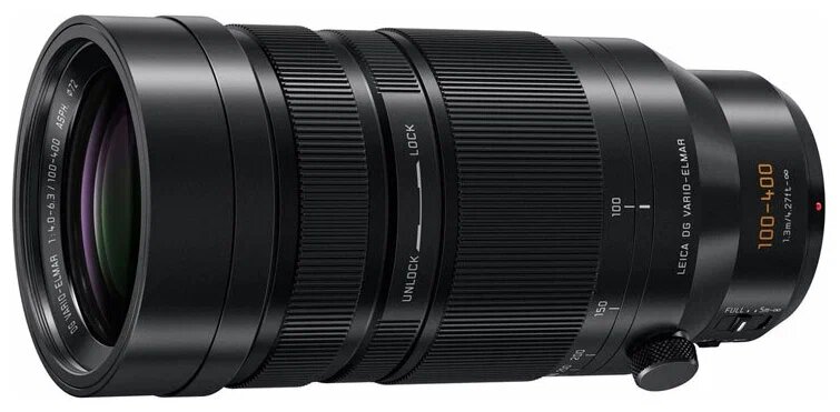 Объектив PANASONIC 100-400 MM F3.0.6.3 ASPH (H-RS100400), черный