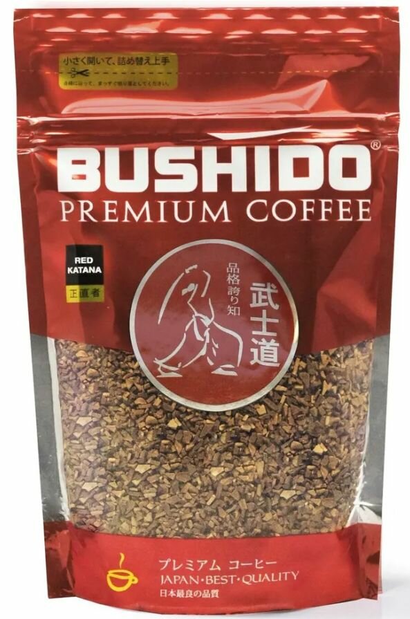 Кофе растворимый BUSHIDO Red Сублимированный 75 гр