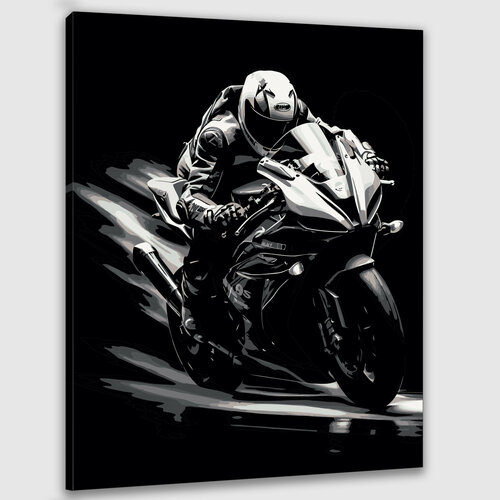 Картина по номерам 50х40 Свободный мотоциклист