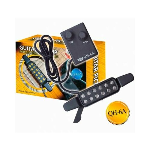 Звукосниматель пьезодатчик для акустической гитары GH QH-6A 840₽