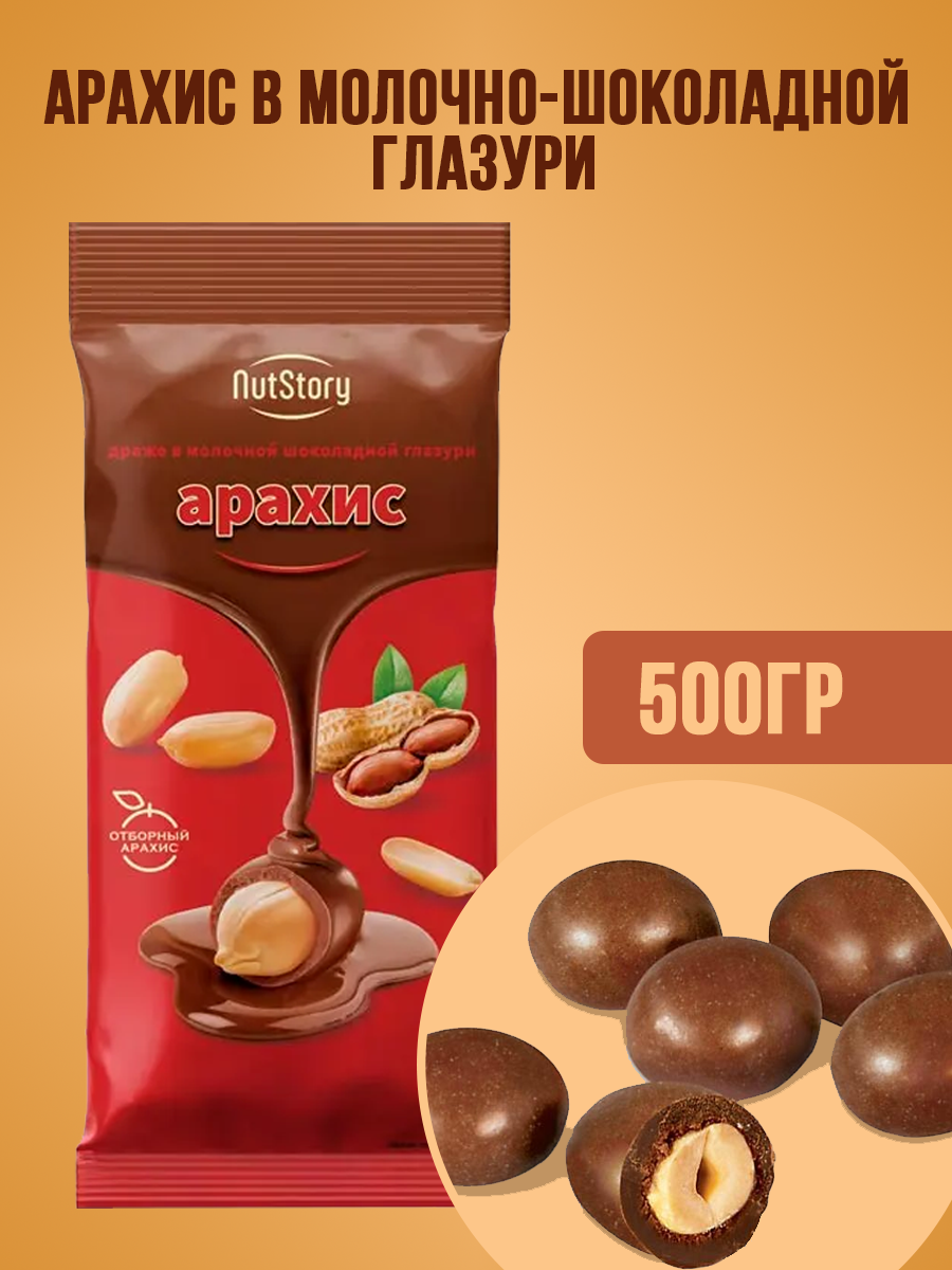 «Ореховичи», арахис Антонович в молочно-шоколадной глазури (упаковка 0,5 кг)