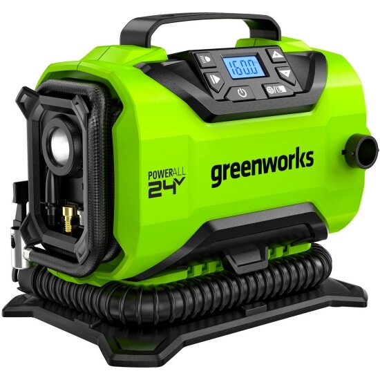 Компрессор Greenworks автомобильный аккумуляторный Арт. 3400807, 24V / 12V без АКБ и ЗУ