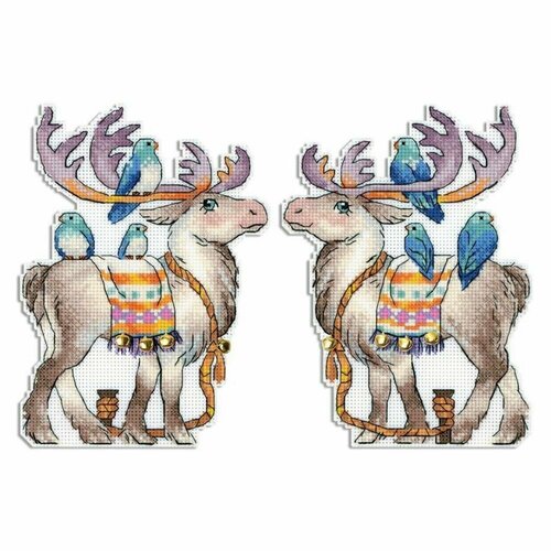 Набор для вышивания на пластиковой канве Жар-Птица Р-928 Сказочный олень 18 х 13 см
