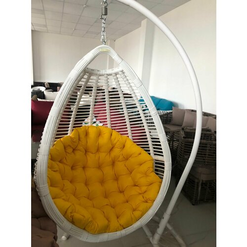 LELE Плетеное подвесное садовое кресло-кокон из искусственного ротанга, трубка 10мм кресло кипр плетеное из искусственного ротанга мокко