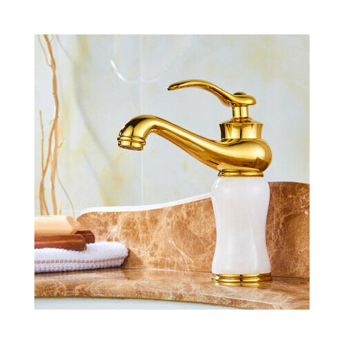 Смеситель для раковины Ther винтажный золотой 1647₽