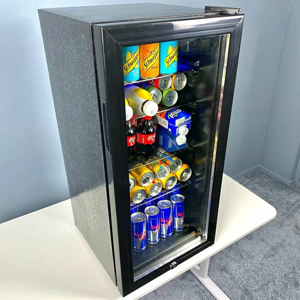 Холодильник маленький мини бар витрина для напитков, 118 литров