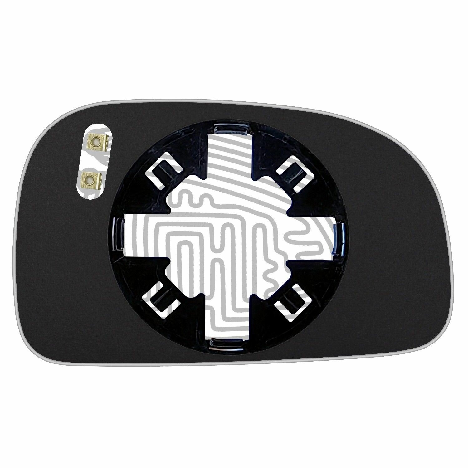 фото Зеркальный элемент левый HYUNDAI Santa FE с 2000 по 2006 год выпуска, сфера нейтральный с обогревом 39280008