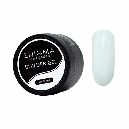 Гель для наращивания ENIGMA Builder gel №002 Milky 15 мл emi гель soft milky white gel 15 г