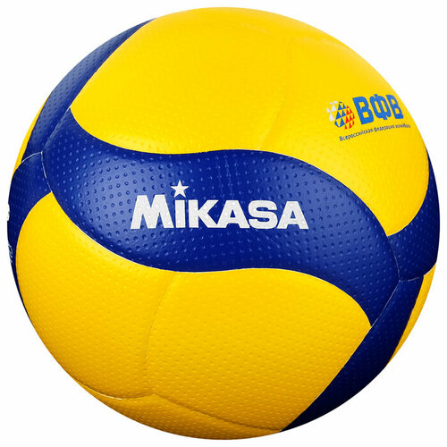 Mikasa Мяч волейбольный Mikasa V200W, микрофибра, клееный, 18 панелей, р. 5 мяч волейбольный утяжеленный mikasa vt1000w р 5 вес 1000г