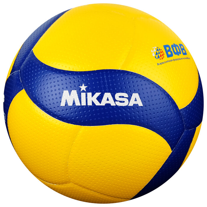 Мяч волейбольный Mikasa V200W, микрофибра, клееный, 18 панелей, р. 5