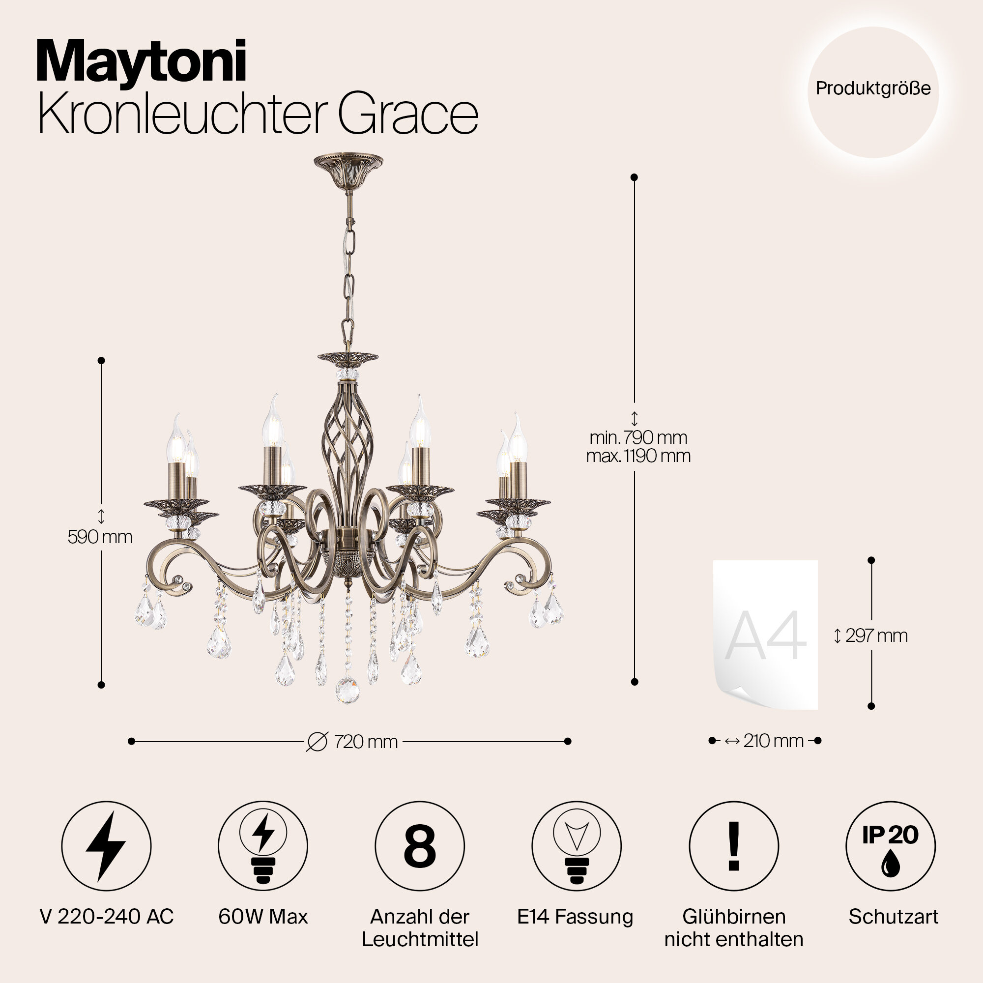 Подвесная люстра Maytoni Elegant - фото №10