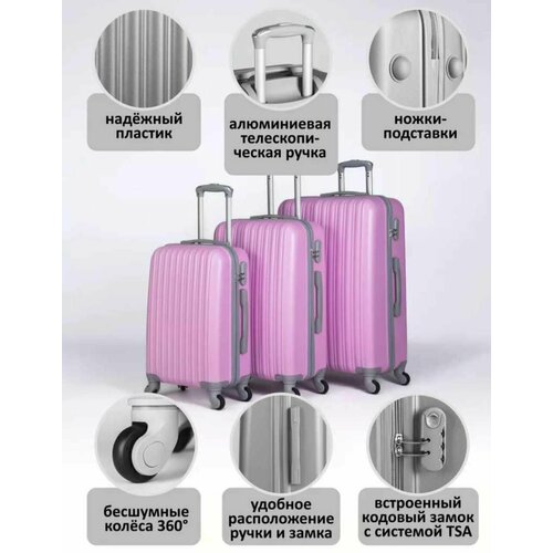 Чемодан , розовый